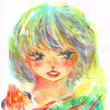 青と赤。