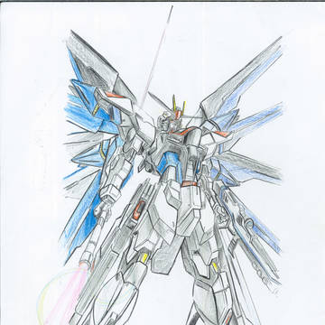 フリーダムガンダム(色鉛筆)