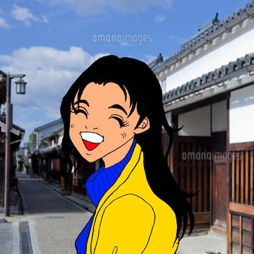 旅先の女の子