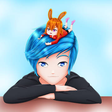 Bunny on head