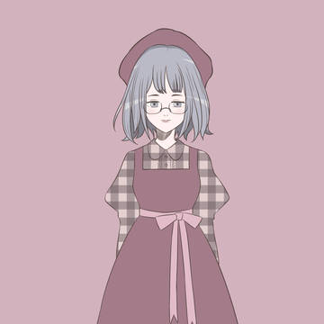兴致不是很高昂的少女