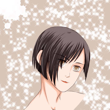 Face with short hair