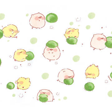 まりもとぶたさんとひよこちゃん