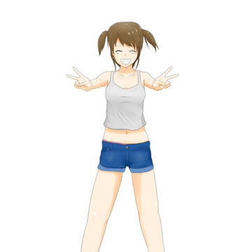 女の子落書き。