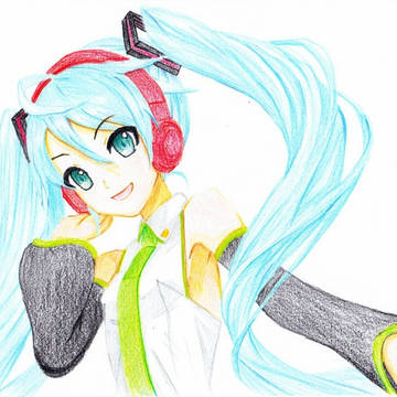 色鉛筆ミク