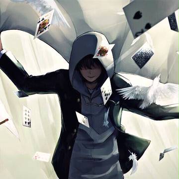 black「？」 white「！」