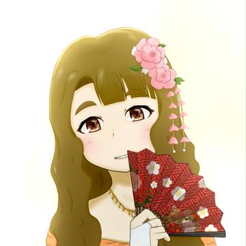 扇子の向こう側から