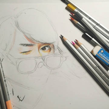 彩铅画樱井翔