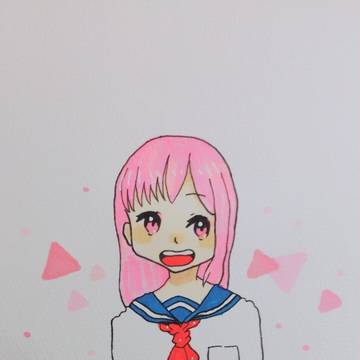 ニキのセーラー服姿を描いてみました