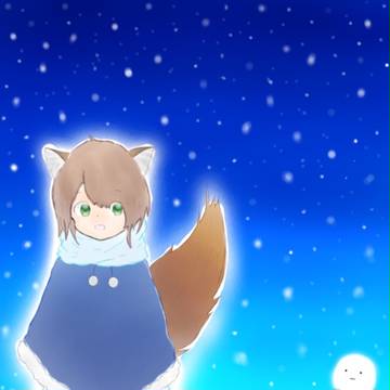 冬キツネちゃんと雪❄