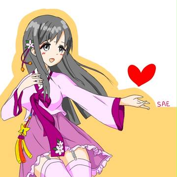 韓服の紗枝