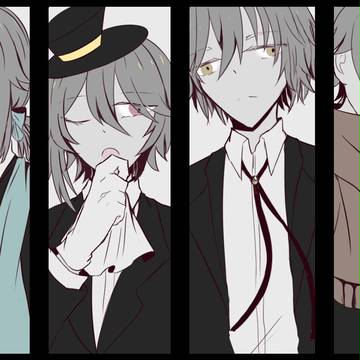 見える格好いいのウサギたち