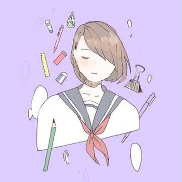 女の子とセーラー服(正方形)