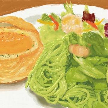 パンシチューとジェノベーゼ
