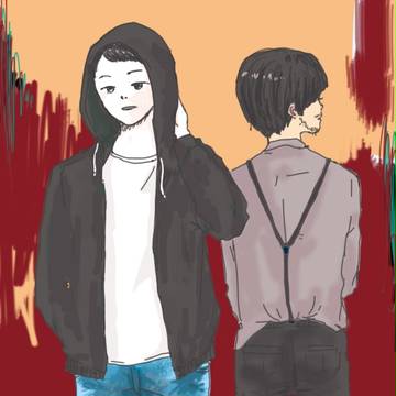 フード男