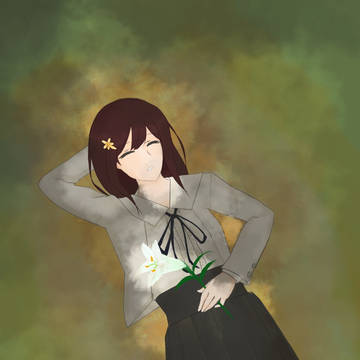 九月に百合が咲く