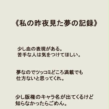 私の昨夜見た夢の記録