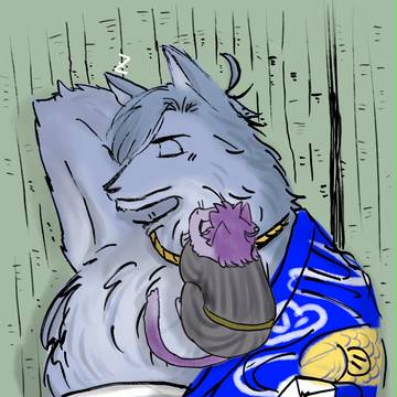 【ケモ色松】欠伸とまどろみ、昼下がり