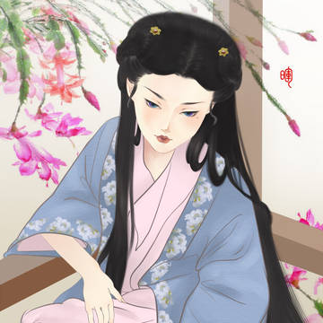 古风。板绘。