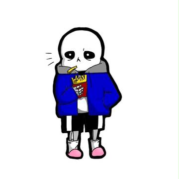 ポテトを食べるSans