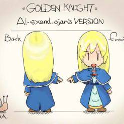 【Elona歩行グラ見本】WGRP_黄金の騎士【3枚目は蛇足】
