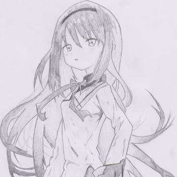 まどマギのほむほむを描いてみた