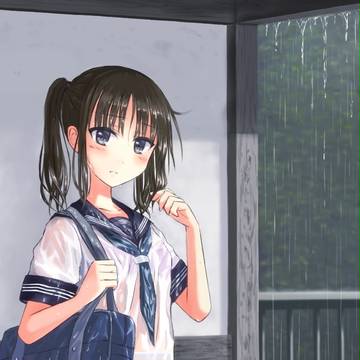雨にふられて