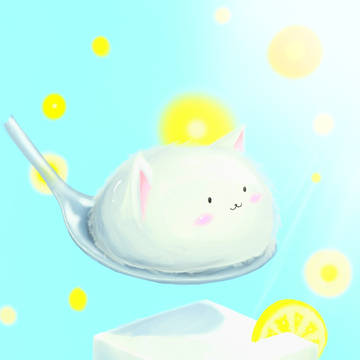 Tippy on spoon