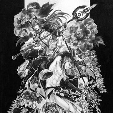 牡丹、藤、虞美人草