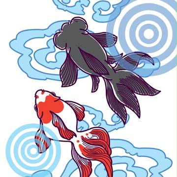 素材　金魚