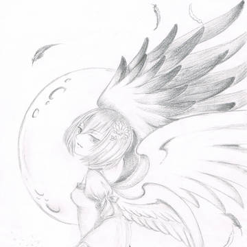 月と天使