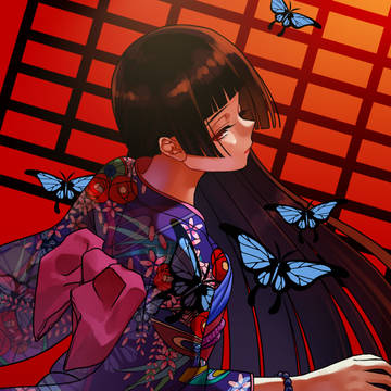 逆さまの蝶