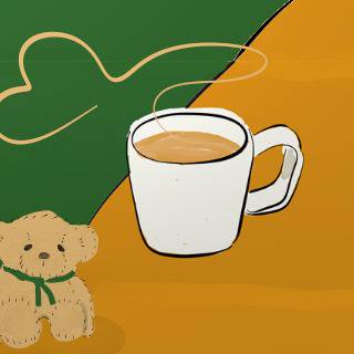 カフェとテディベア２　teddy bear at cafe