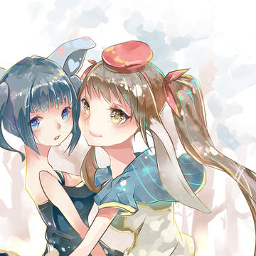 Gray wolf and Little Red Riding