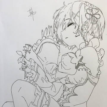 临摹 雷姆