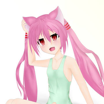 猫耳のついたヒロイン