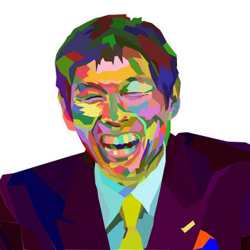 明石家さんま さん　ポリゴンアート
