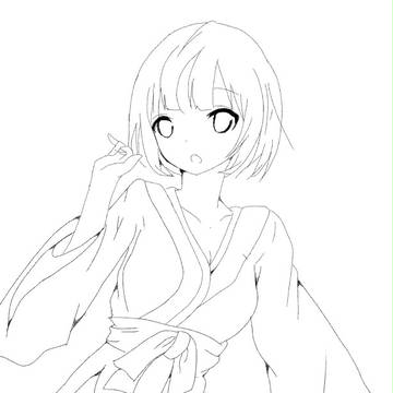 巫女さん 塗ってください