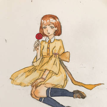 水彩妹子