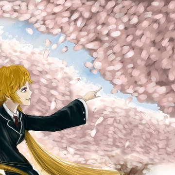 Cherry blossom and girl