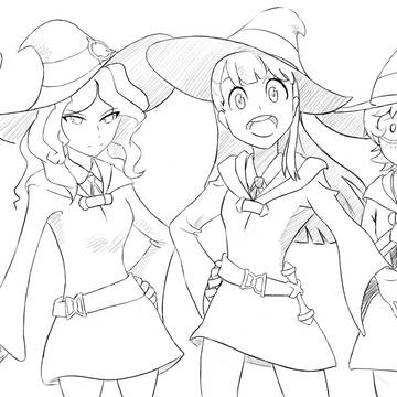 小魔女学园线稿