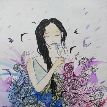 第一次的商业作画《茶花女》