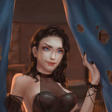 酒馆の黑发女郎