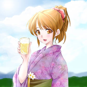 夏、雪菜。一緒に飲も！