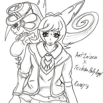 【ラフ書き】財前葵とトリックスターの天使