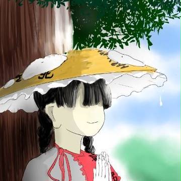 真夏の雪のメカクレ地蔵