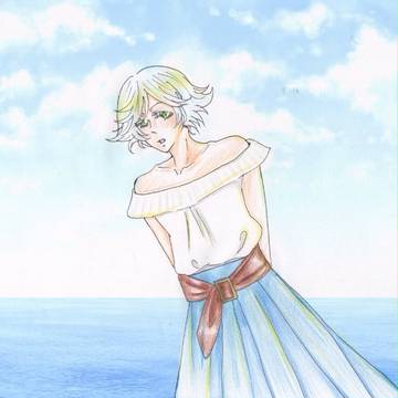 サッシュベルト女装瑞希背景あり