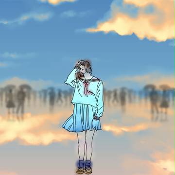 涙の夕焼け