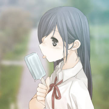 すず、暑い日にアイス