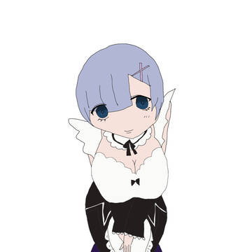胸を寄せ上げるレムりん